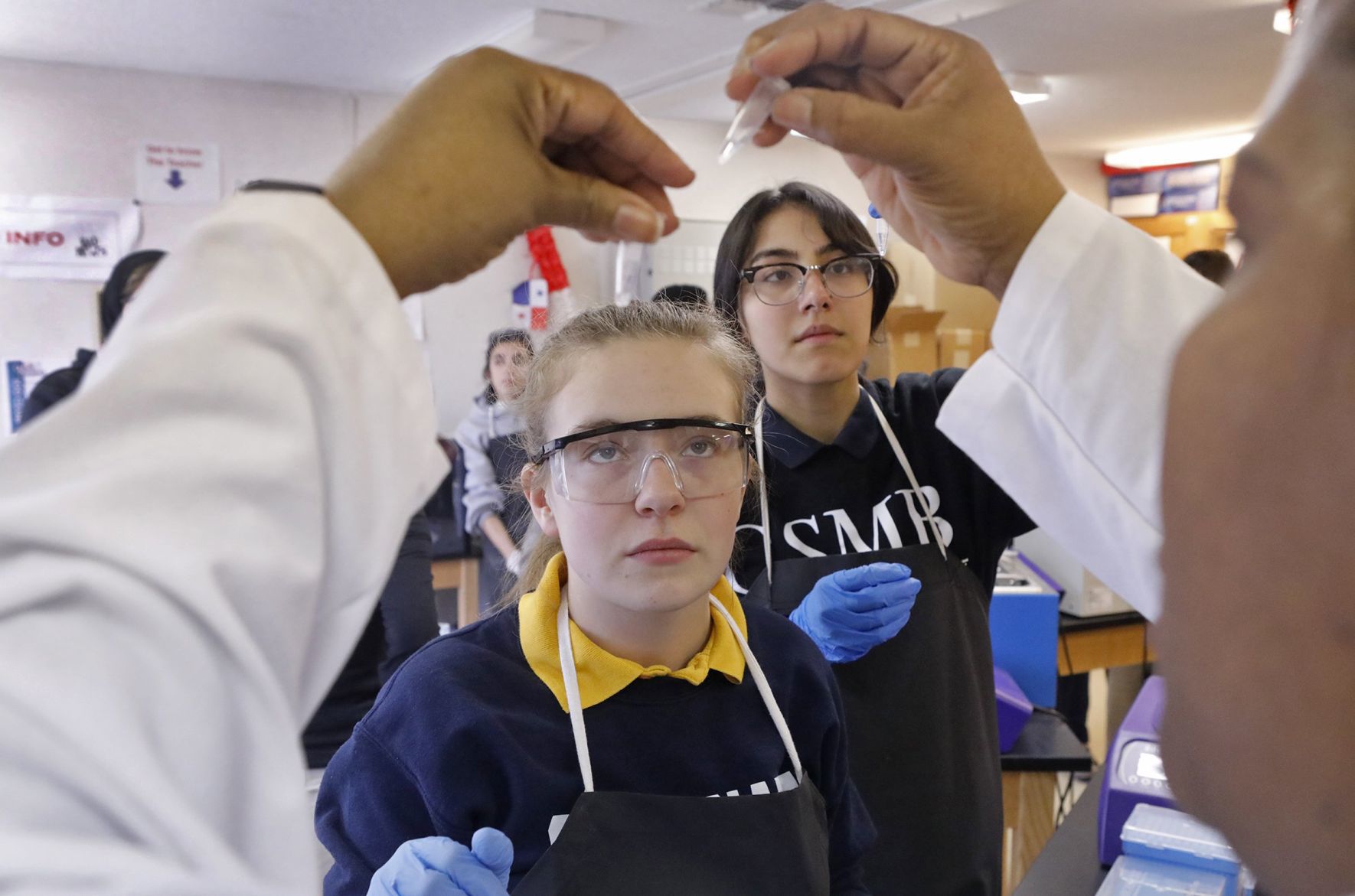 Collegiate students learn about their own DNA